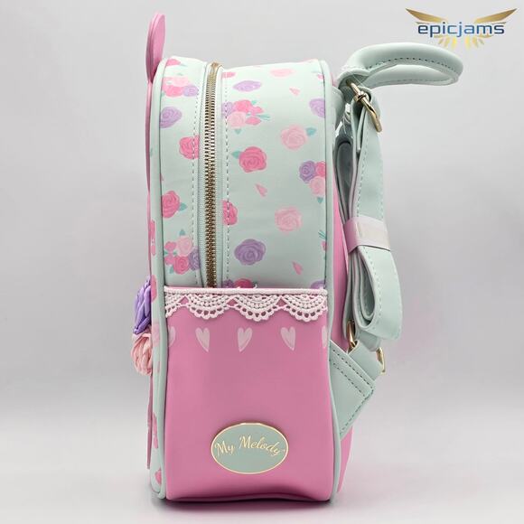 Sanrio Hello Kitty and Friends My Melody Pastel Floral Mini Backpack Bag New - Picture 4 of 6